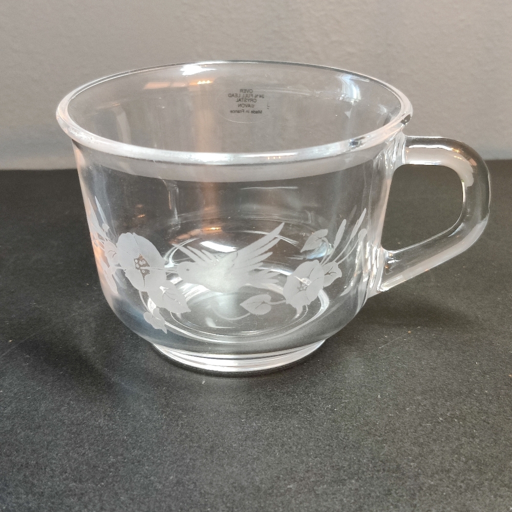 Vintage Hummingbird Floral Avon cup